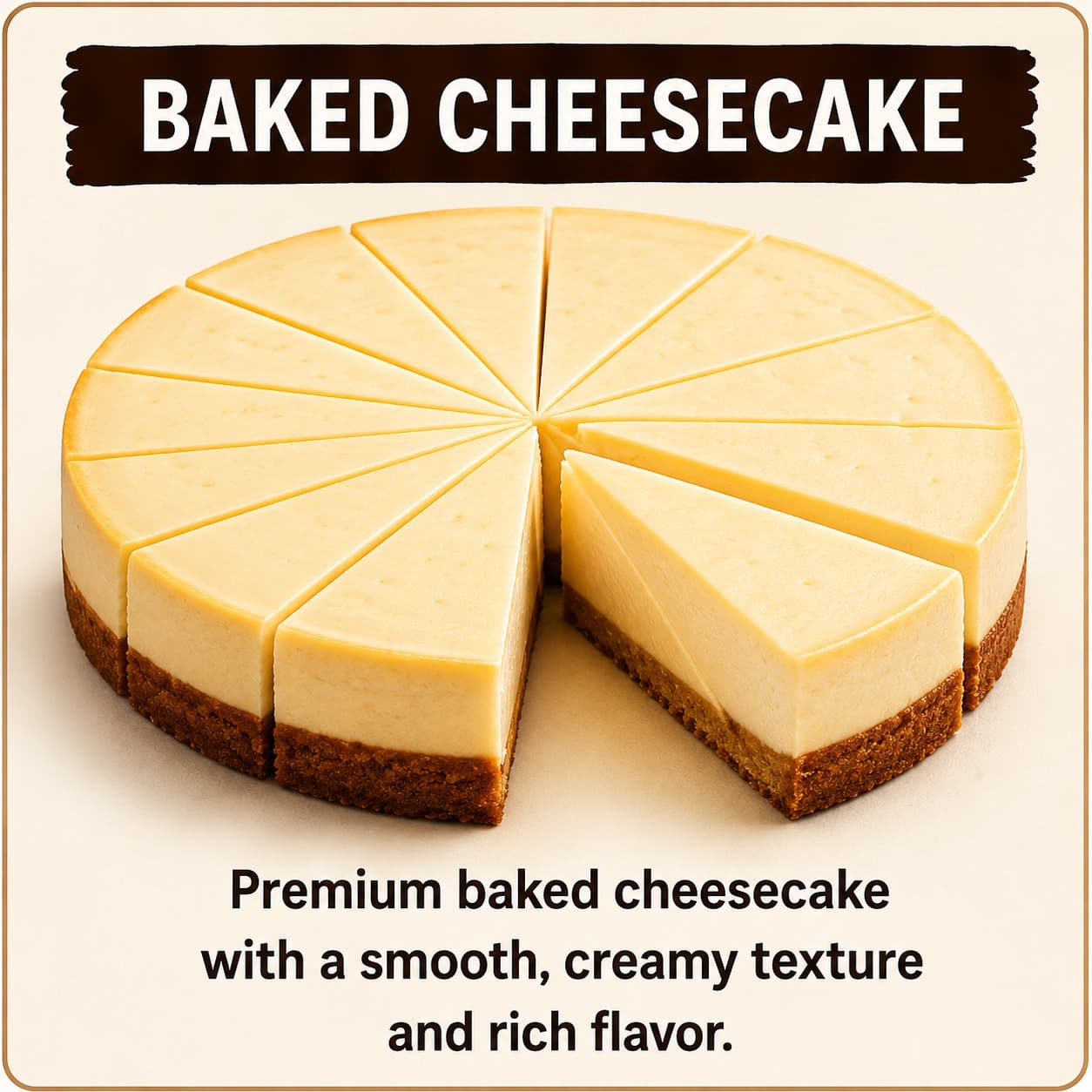 New York Cheesecake - 12 slices